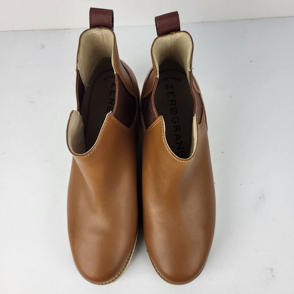 Cole Haan Zerogrand City Wedge Chelsea Boots British Tan Women’s Size 10.5 B - Picture 9 of 15